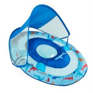 NEW SwimWays‎ Baby Spring Pool Float 9-24 Months Sun Canopy Swim Shark Print